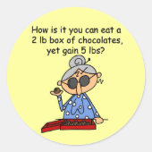Sticker Rond Sens du chocolat (Devant)