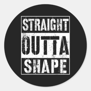 Sticker Rond Sens Extérieur Forme Drôle Entraînement Ou Gym Cad