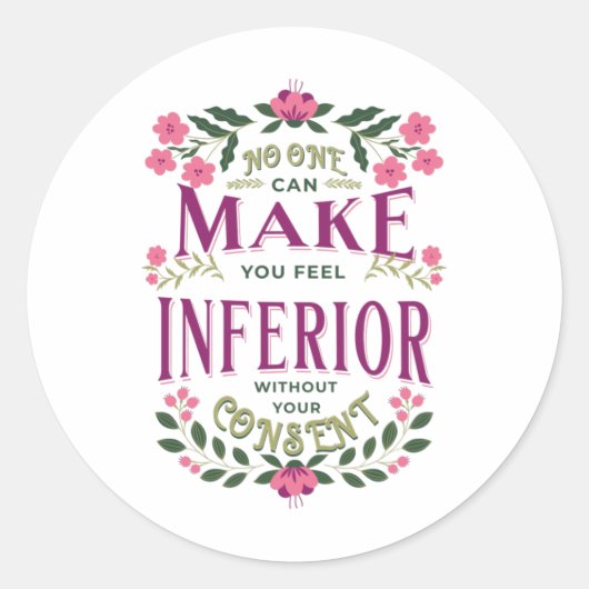 Sticker Rond Sens inférieur Eleanor Roosevelt droits des femmes (Devant)