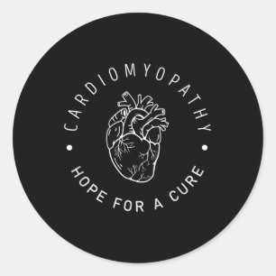 Sticker Rond Sensibilisation À La Cardiomyopathie Espoir D'Un T