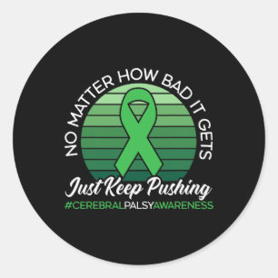 Sticker Rond Sensibilisation à la déficience Alzheimer Cerveau