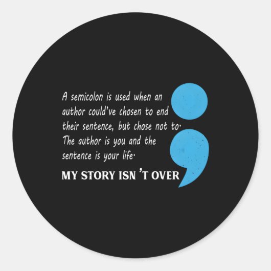 Sticker Rond Sensibilisation à la dépression (Devant)