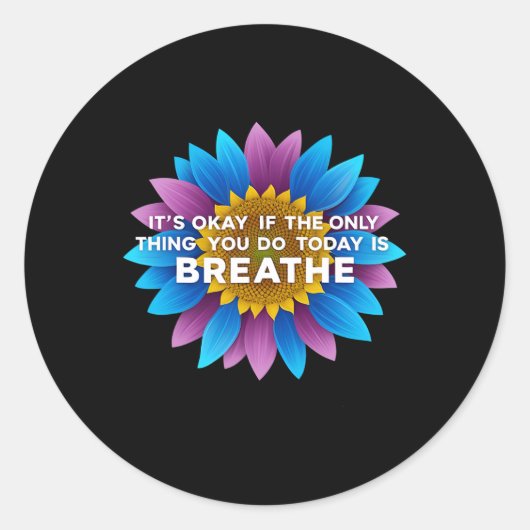 Sticker Rond Sensibilisation à la dépression Prévention du suic (Devant)