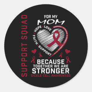 Sticker Rond Sensibilisation à la faucille Chemise Maman Groupe