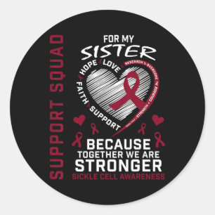 Sticker Rond Sensibilisation à la faucille Chemise Soeur Groupe
