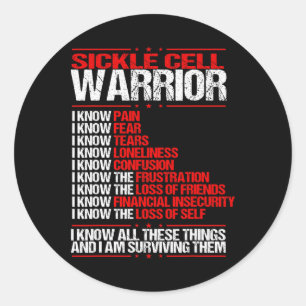 Sticker Rond Sensibilisation à la faucille Je connais Douleur S