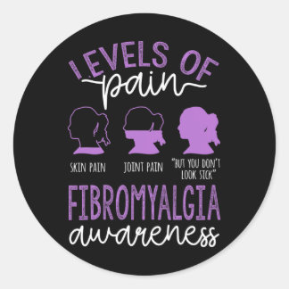 Sticker Rond Sensibilisation à la fibromyalgie