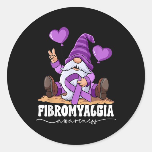 Sticker Rond Sensibilisation à la fibromyalgie (Devant)
