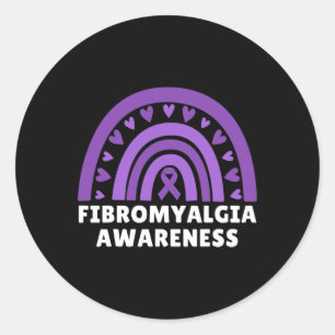 Sticker Rond Sensibilisation à la fibromyalgie Hommes Femmes Cu
