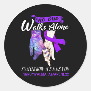 Sticker Rond Sensibilisation à la fibromyalgie Personne ne se p