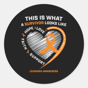 Sticker Rond Sensibilisation à la leucémie Cadeaux de survivant