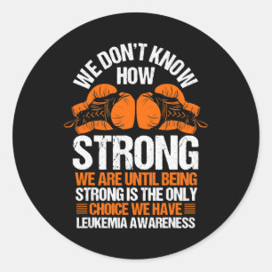 Sticker Rond Sensibilisation à la leucémie Cancer du sang Ruban