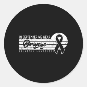 Sticker Rond Sensibilisation à la leucémie en septembre Porter