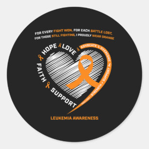 Sticker Rond Sensibilisation à la leucémie Hommes Femmes Enfant