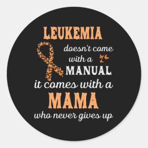 Sticker Rond Sensibilisation à la leucémie Mama Soutien Leucémi