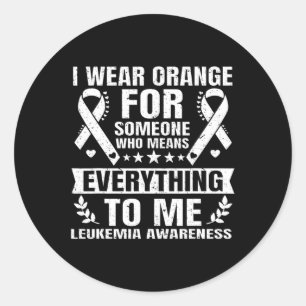 Sticker Rond Sensibilisation à la leucémie orange de septembre