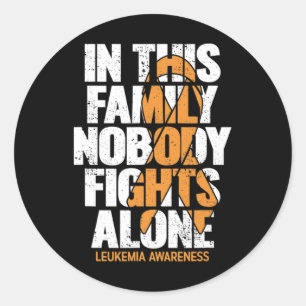 Sticker Rond Sensibilisation à la leucémie Soutien familial Leu