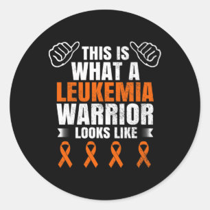 Sticker Rond Sensibilisation à la leucémie Survivante Guerrier 