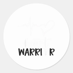 Sticker Rond Sensibilisation à la maladie cardiaque Heart Warri