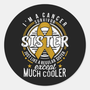 Sticker Rond Sensibilisation à la maladie du cancer chez les en