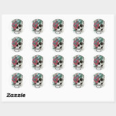 Sticker Rond Sensibilisation à la neuralgie trigeminale (Feuille)