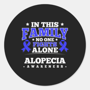 Sticker Rond Sensibilisation à la perte Ruban Alopecia Areata S
