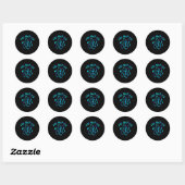 Sticker Rond Sensibilisation à la prévention (Feuille)