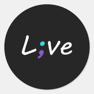 Sticker Rond Sensibilisation à la prévention du suicide au sémi
