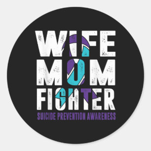 Sticker Rond Sensibilisation à la prévention du suicide chez le