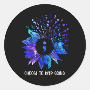 Sticker Rond Sensibilisation À La Prévention Du Suicide Choisir