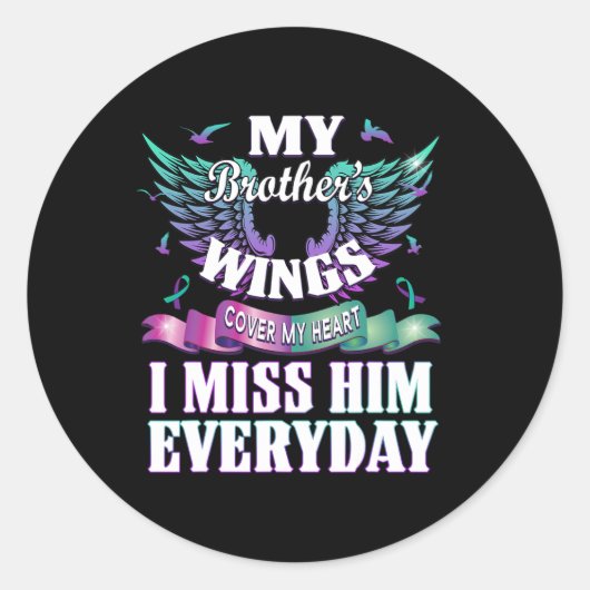 Sticker Rond Sensibilisation à la prévention du suicide Je manq (Devant)