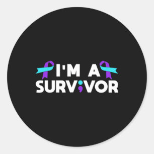 Sticker Rond Sensibilisation À La Prévention Du Suicide Je Suis
