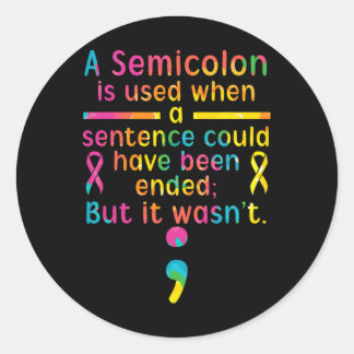 Sticker Rond Sensibilisation à la prévention du suicide Santé m