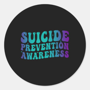 Sticker Rond Sensibilisation à la prévention du suicide Super T