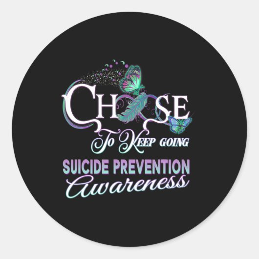 Sticker Rond Sensibilisation à la prévention du suicide Votre i (Devant)