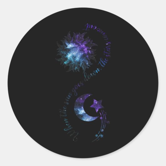 Sticker Rond Sensibilisation à la prévention lorsque le soleil (Devant)