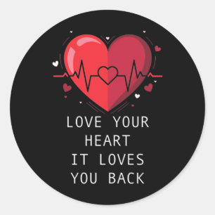 Sticker Rond Sensibilisation à la santé cardiovasculaire Go Red