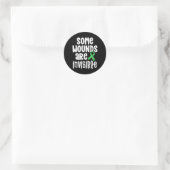Sticker Rond Sensibilisation à la santé Certaines blessures son (Sac)