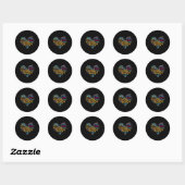 Sticker Rond Sensibilisation à la santé Dépression Pullover Coe (Feuille)