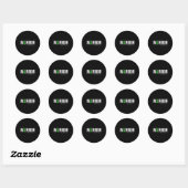 Sticker Rond Sensibilisation à la santé Écran vert 2 (Feuille)