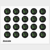 Sticker Rond Sensibilisation à la santé mentale (Feuille)