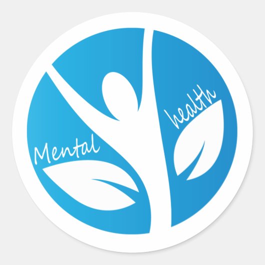 Sticker Rond sensibilisation à la santé mentale (Devant)