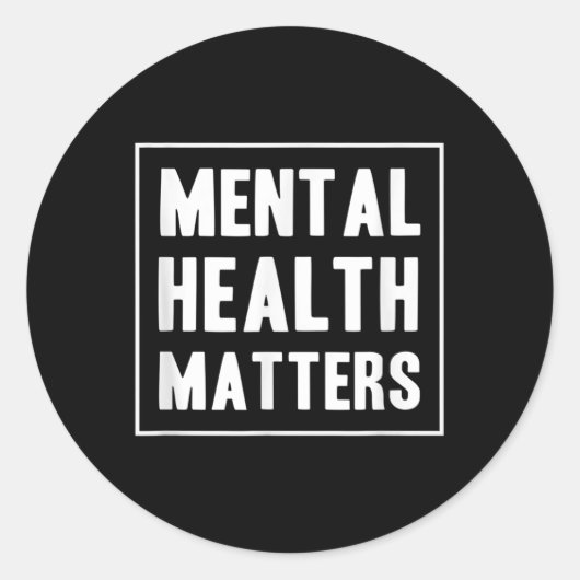 Sticker Rond Sensibilisation à la santé mentale (Devant)