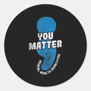 Sticker Rond Sensibilisation à la santé mentale