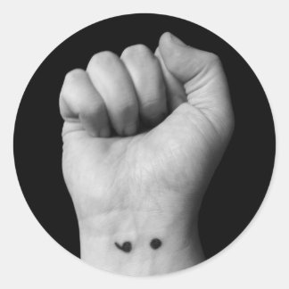 Sticker Rond Sensibilisation à la santé mentale