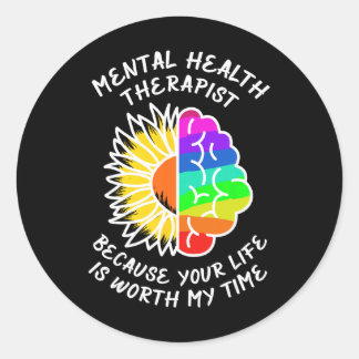 Sticker Rond Sensibilisation à la santé mentale.