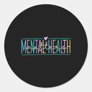 Sticker Rond Sensibilisation à la santé mentale