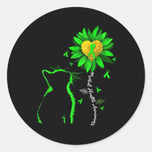 Sticker Rond Sensibilisation à la santé mentale Amoureux des ch
