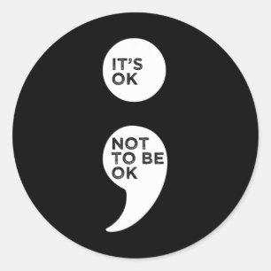 Sticker Rond Sensibilisation à la santé mentale C'est bien de n