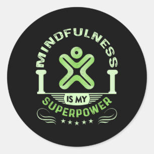 Sticker Rond Sensibilisation à la santé mentale Chemise Pleine